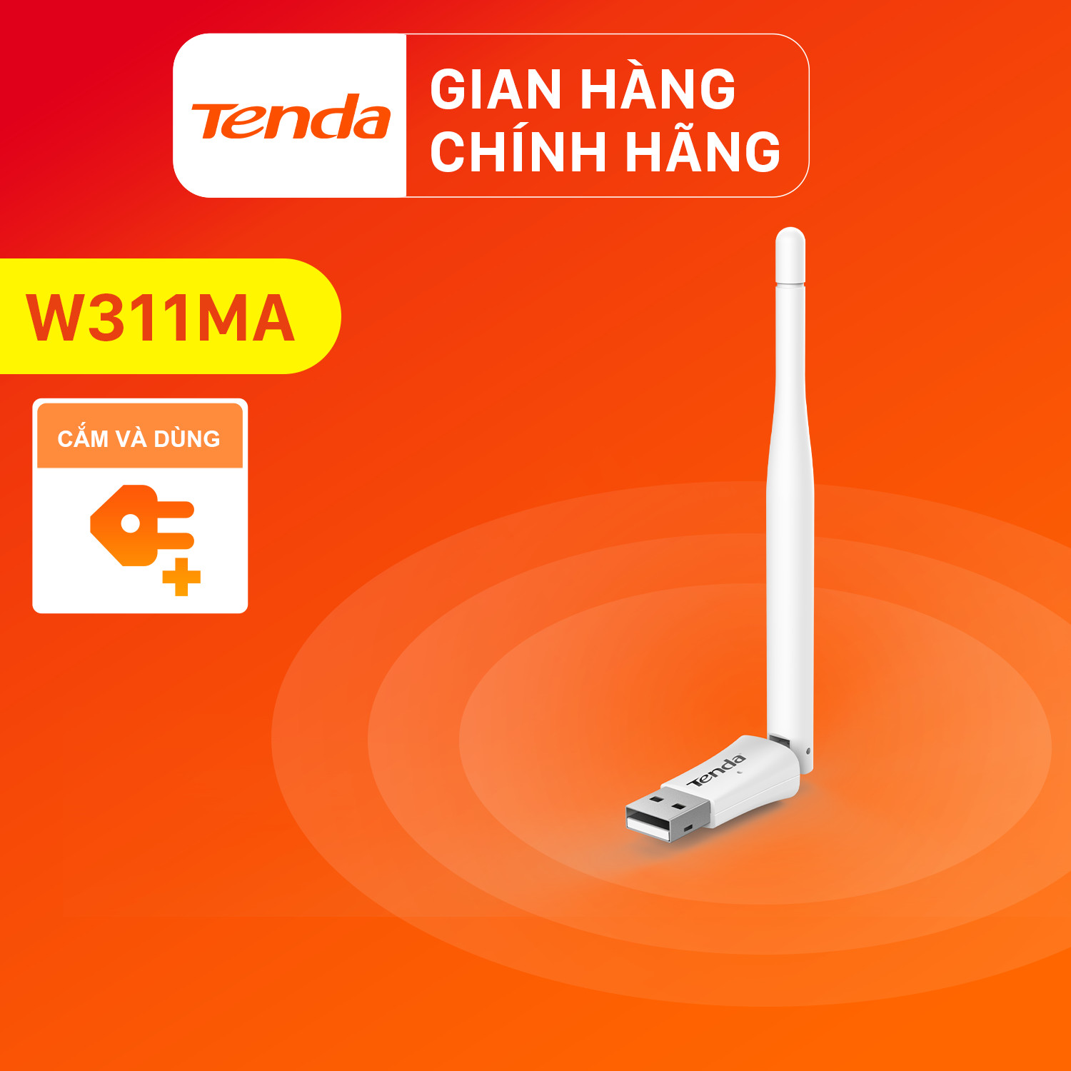 USB kết nối Wifi Tenda W311MA tốc độ 150Mbps - Hàng Chính Hãng