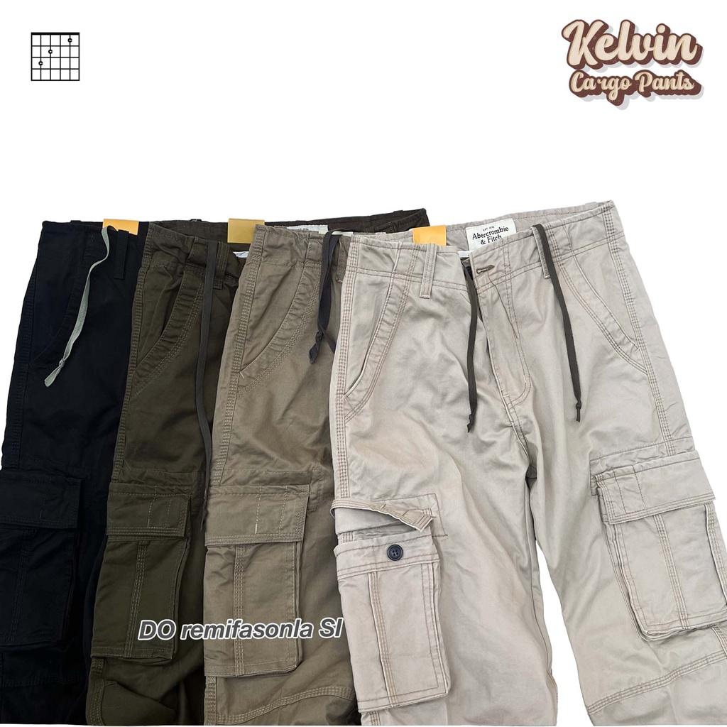 Quần Kaki Túi Hộp Nam Nữ Màu Sắc Vintage - Bản Có Dây Rút - Chất Vải Dày Dặn Form Đứng