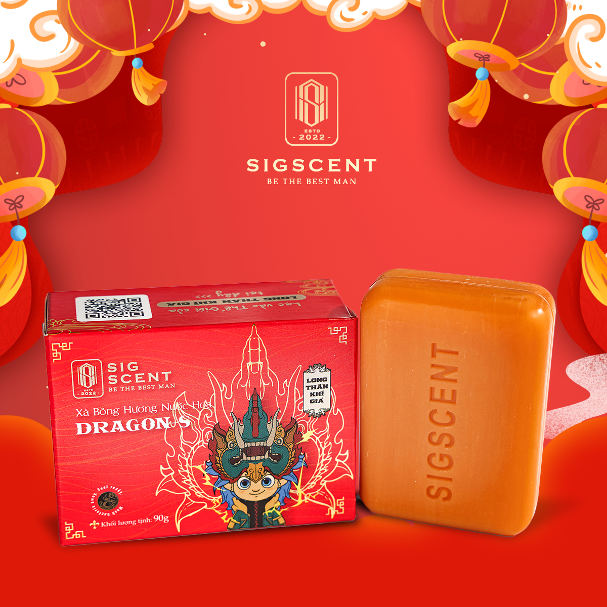 Xà bông hương nước hoa Dragon S thương hiệu SIGSCENT 90g