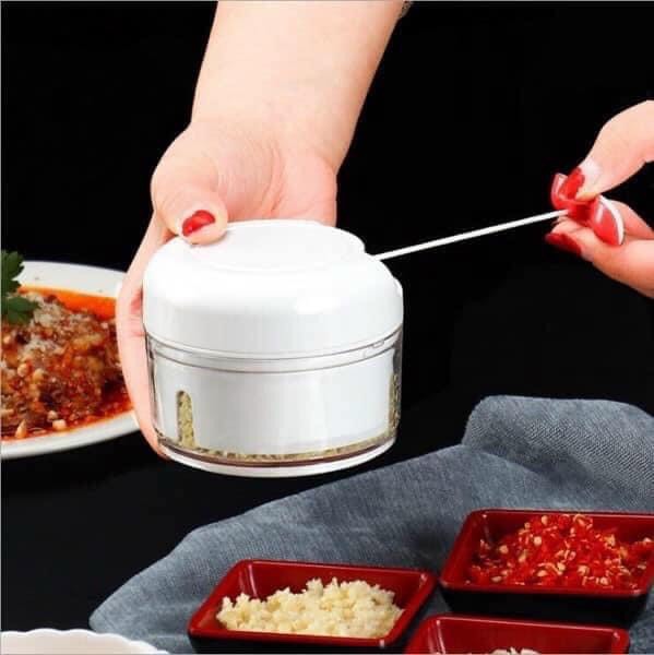 DẬP TỎI DÂY RÚT,Máy xay tỏi ớt cầm tay Mini Food Chopper Tiện dụng