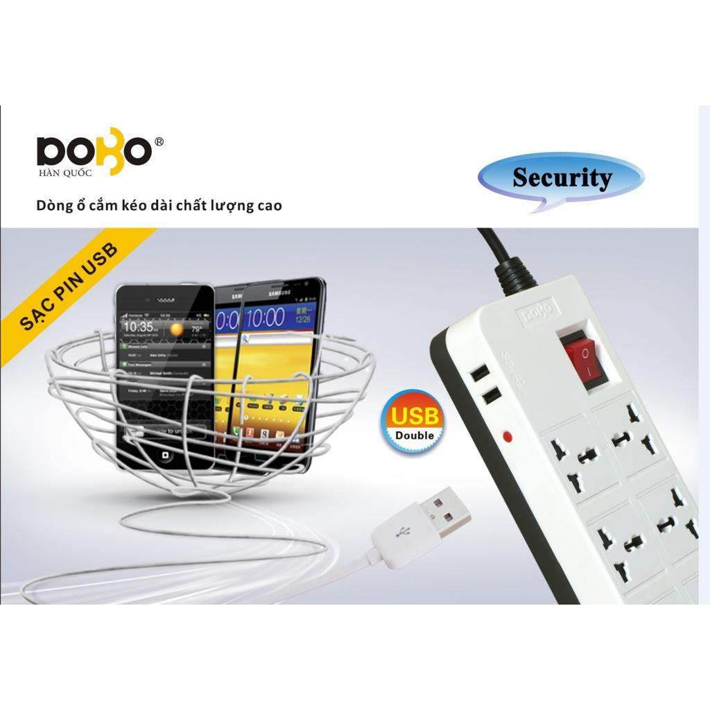 Ổ Cắm kéo dài dây dài 3 mét cao cấp chống va đập Kèm 2 Cổng USB 2.1A BẢO HÀNH 03 NĂM