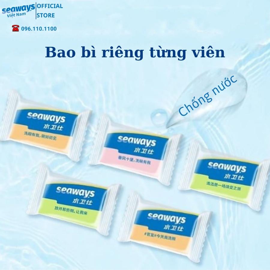 Thùng 20 túi viên rửa chén SEAWAYS 3 trong 1 - Dùng cho mọi loại máy rửa chén - (35 viên x 8gr)/túi