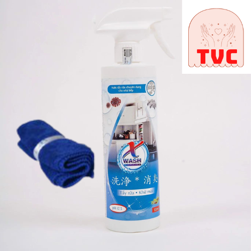 Xwash For Kitchen - Vệ Sinh Không Hóa Chất - Đánh Bay Dầu Mỡ - An Toàn Hiệu Quả, Tặng Kèm Khăn Lau Bếp