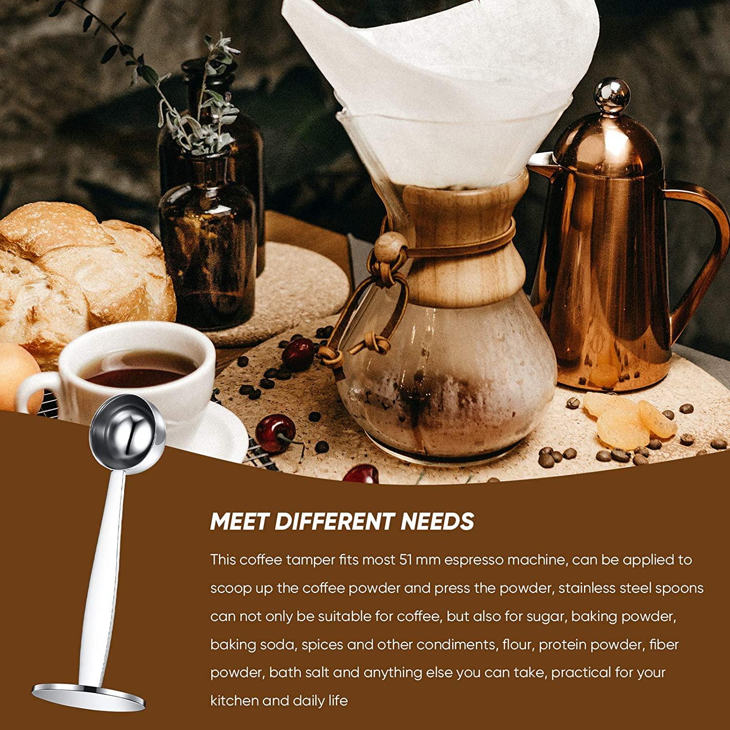 Cái muỗng cà phê bằng thép không gỉ Muỗng đo cà phê espresso, máy ép cà phê