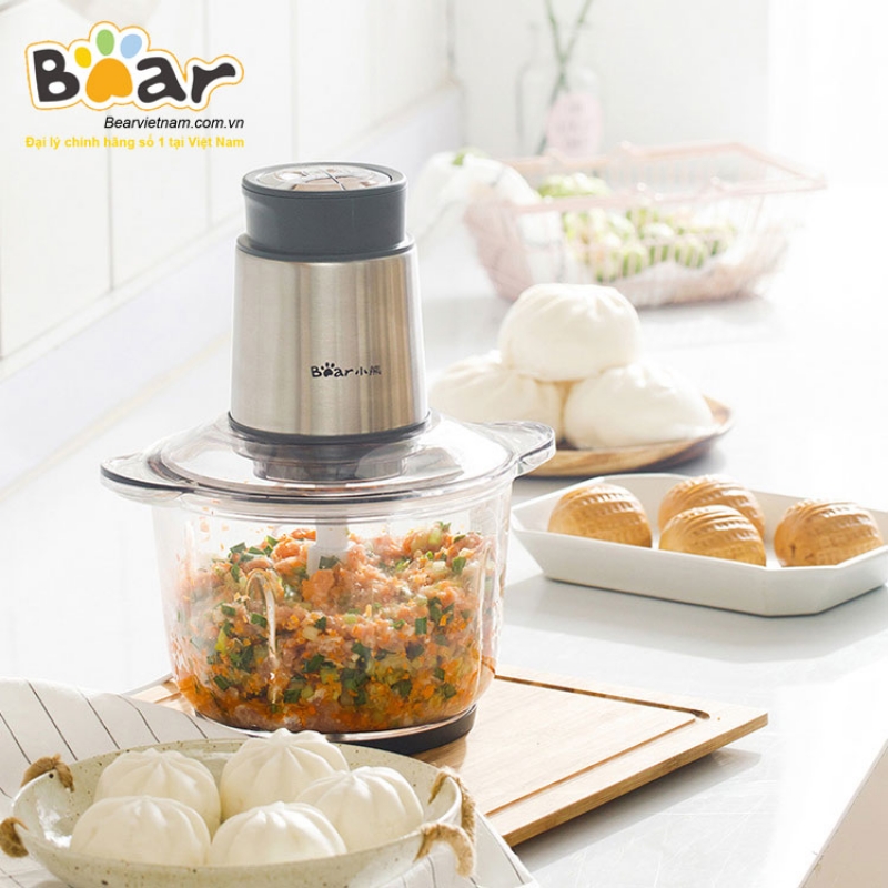 Máy xay thịt đa năng Bear QSJ-B03Y7 -  Công suất cao, ít tiếng ồn - Hàng chính hãng