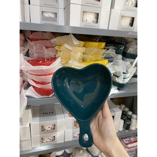 Thố sứ , chảo sứ trái tim kiểu Bắc Âu