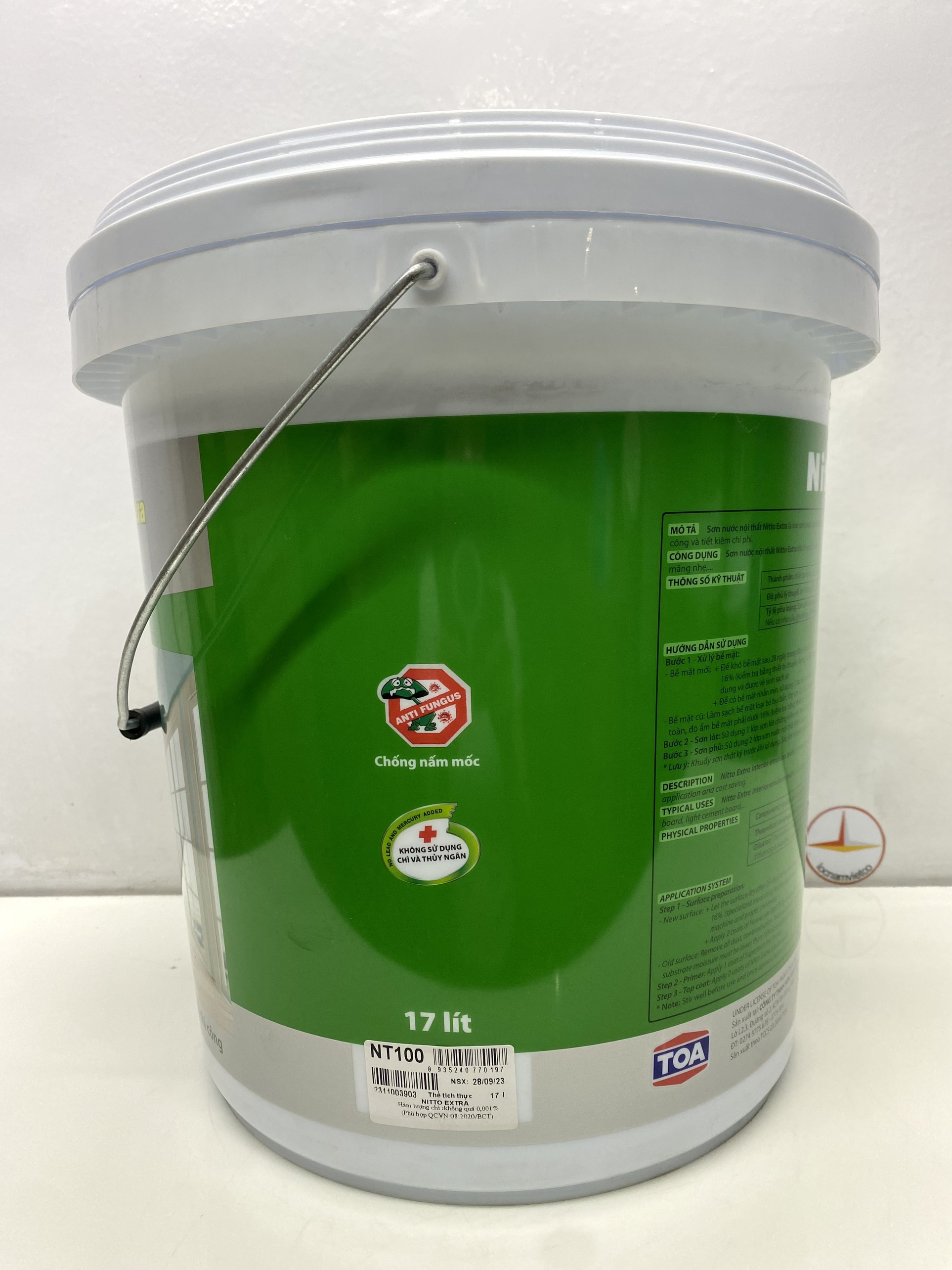 Sơn Nước Toa Nitto Extra nội thất trắng 100 _17L