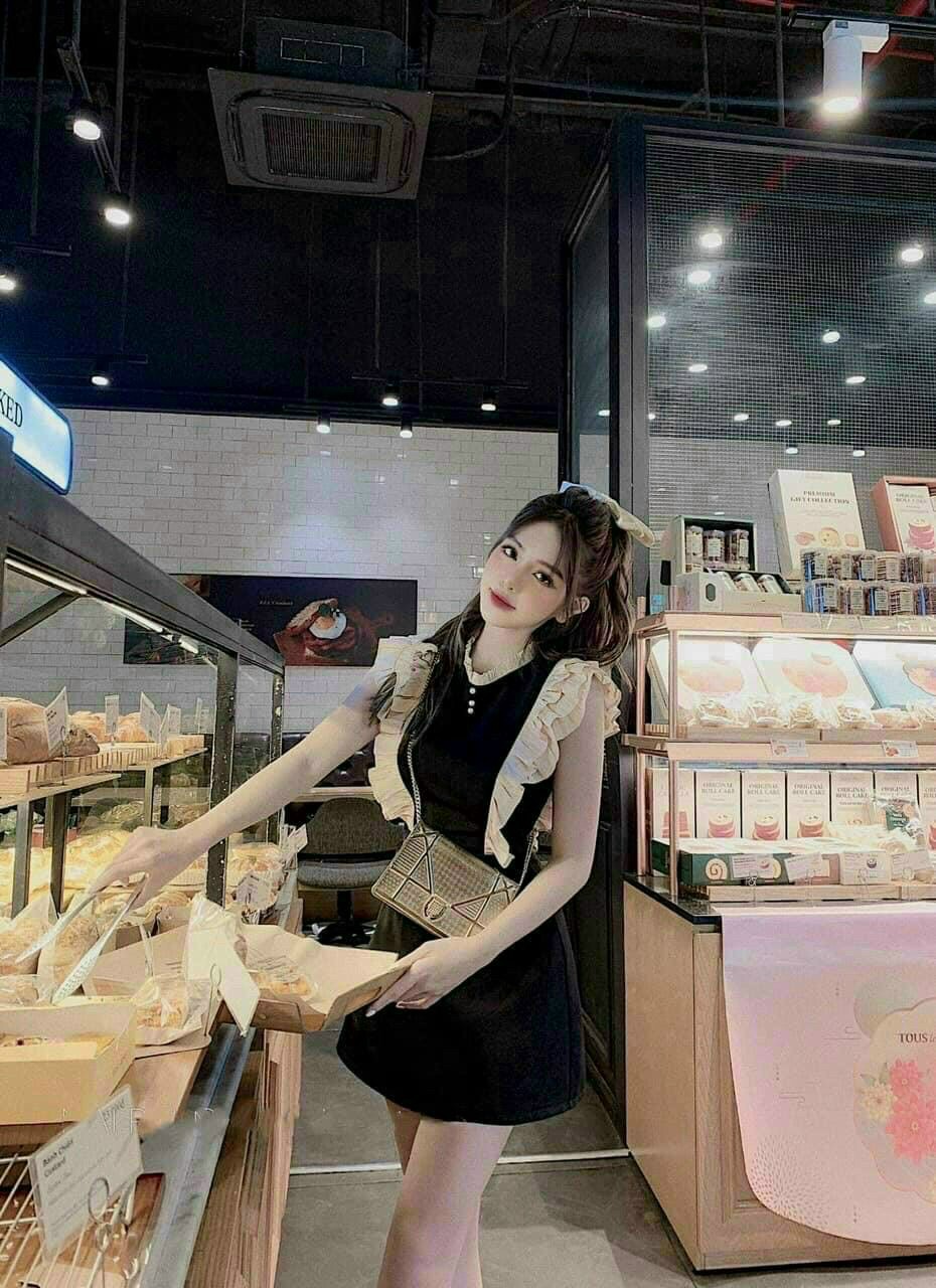 Đầm xếp bèo voan chất Umi phối voan tơ