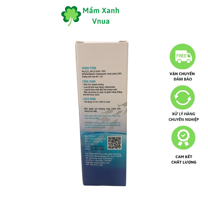 FRESH BOOSTER Dung Dịch Khử Clo, Nước Mới Cho Cá, Chống Sốc Khi Thay Nước - Chai 100ML