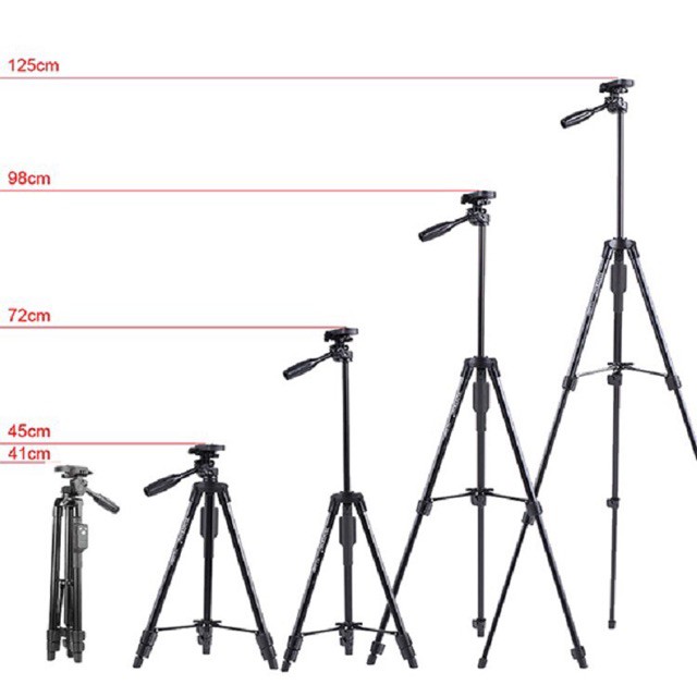 Tripod, giá đỡ điện thoại, 3 chân selfie livestream YUNTENG 5208 L2 có remote