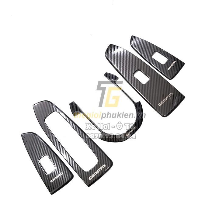 Bộ ốp nội thất Kia Cerato 2019-2020 vân Carbon cao cấp