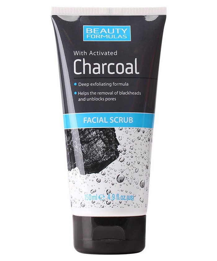 Sữa rửa mặt Beauty Formulas Charcoal Facial 150ml - than hoạt tính tẩy tế bào chết