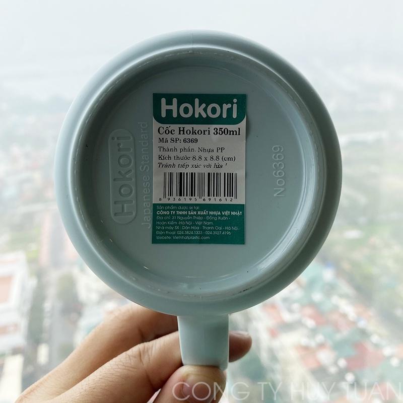 Cốc uống nước cao cấp hokori 350ml - Cốc nhựa có quai Việt Nhật 6369