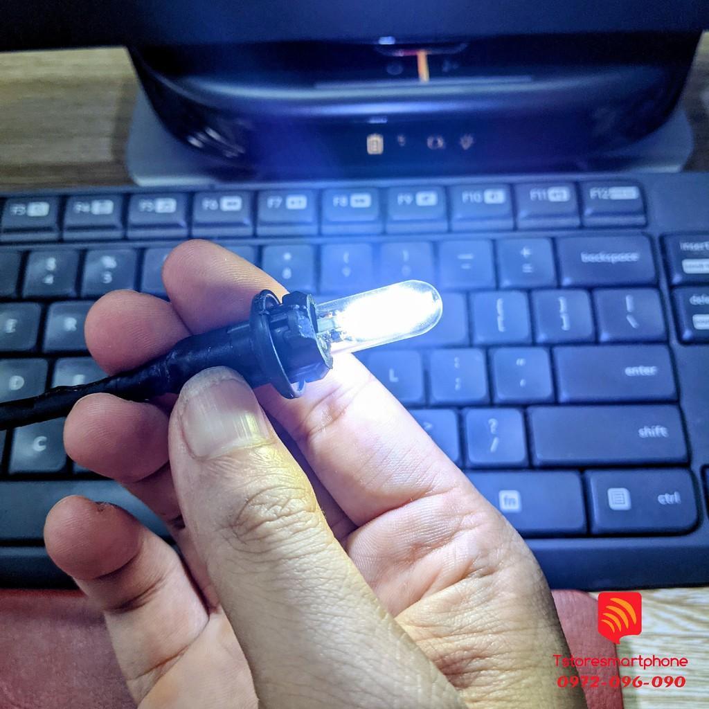 Led T10 đờ mi W5W 194-168 cao cấp vỏ thủy tinh chịu nhiệt tích hợp mạch IC sáng khá và rất mát.