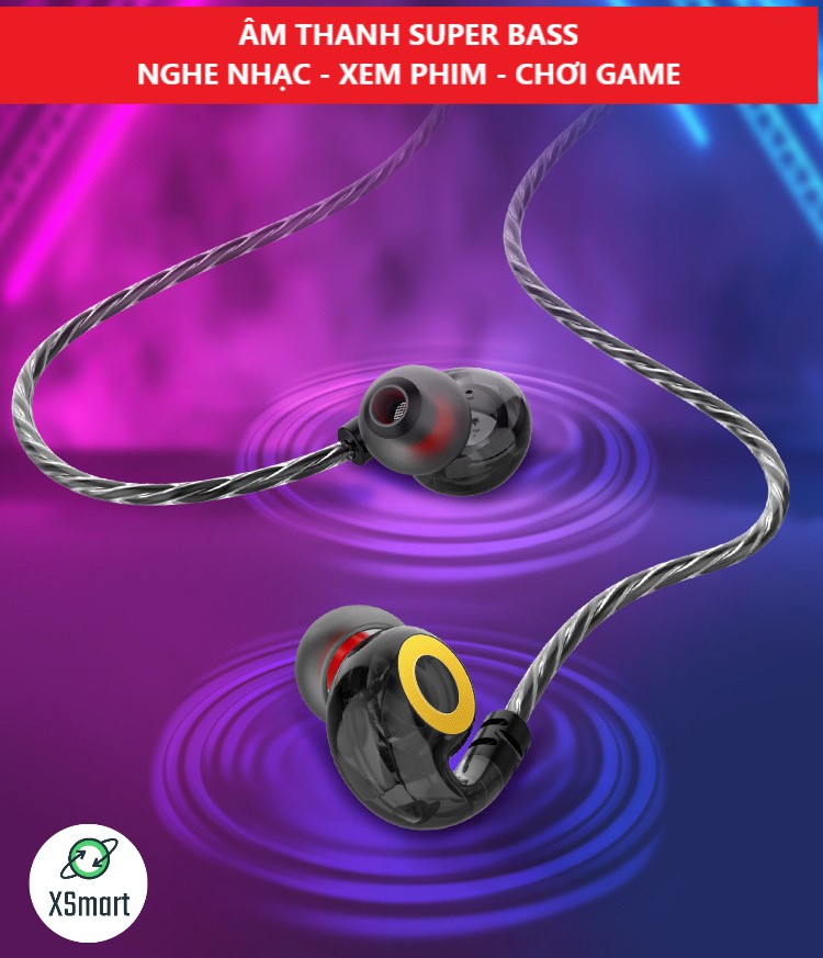 Tai Nghe Chống Ồn Cao Cấp XSmart T05 GTS PRO BASS khủng Driver Dynamic 14mm chiến hêt mọi loại game - Hàng Chính Hãng