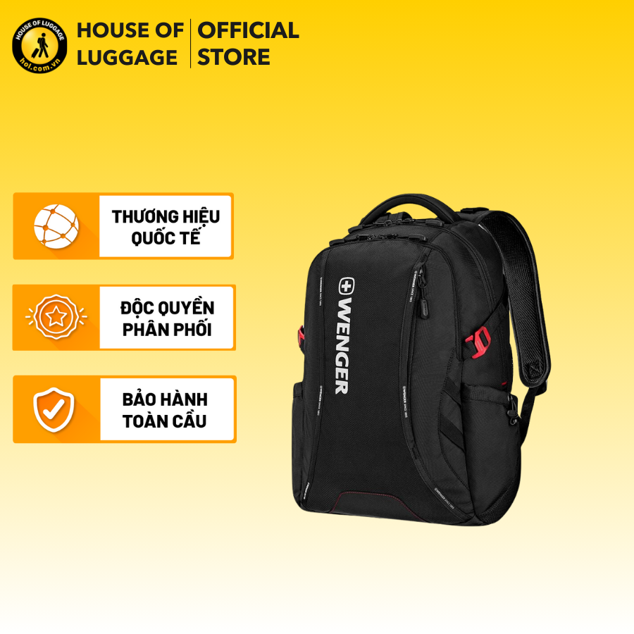 Balo laptop 15.6&quot; Swimmer Pro  WENGER - THỤY SĨ :Ngăn chứa bảo vệ laptop 15.6&quot; Nội thất tổ chức phong phú, tinh tế, tiện dụng