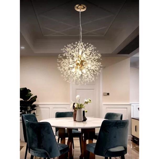 Ảnh thật - Đèn chùm bông tuyết, đèn thả trần hiện đại TL045 - khuyến mại bóng led DT HQ
