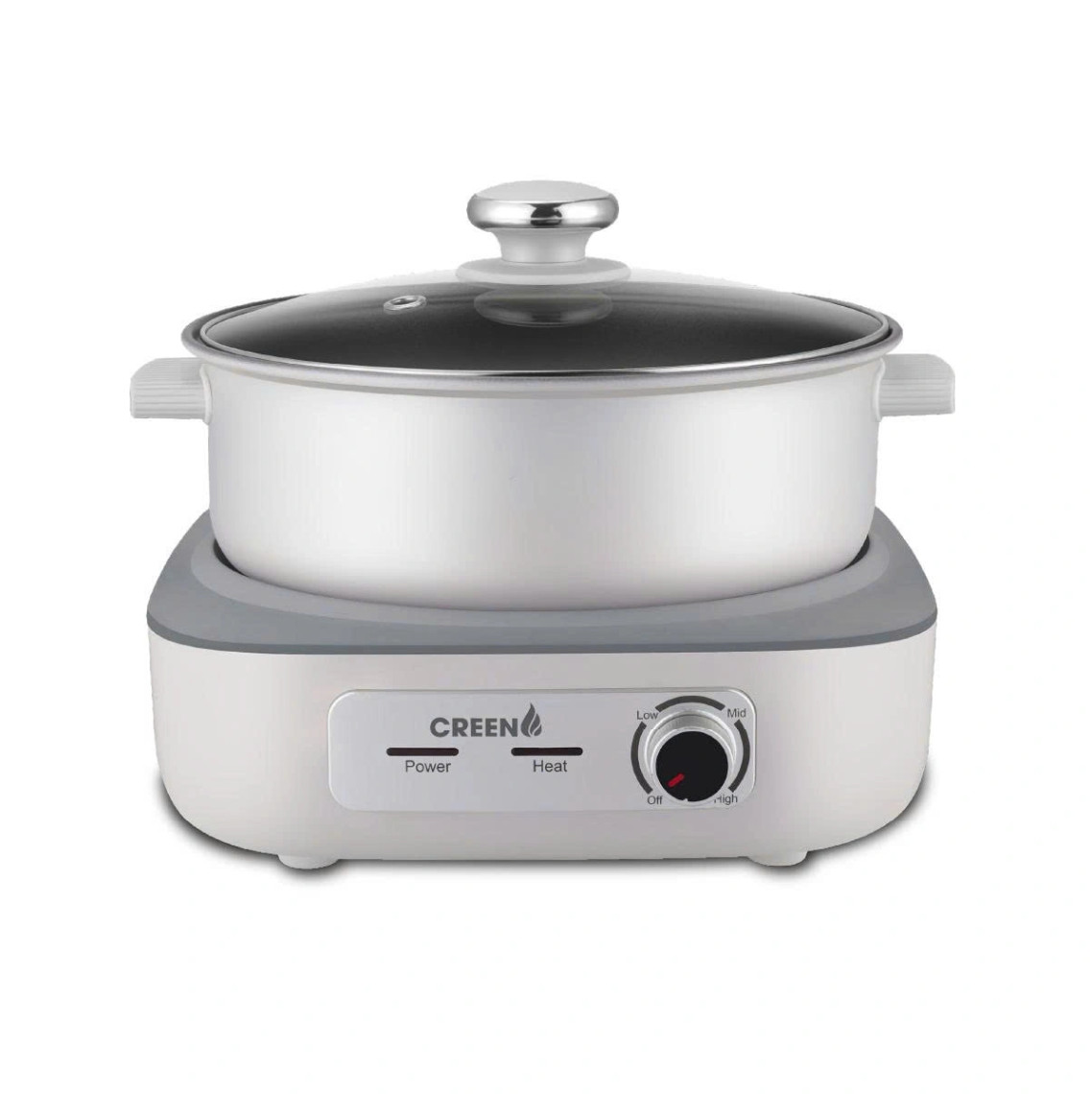 Nồi Lẩu Điện Đa Năng 5L CREEN CR-HP05 Thiết Kế Tháo Rời Độc Đáo, 1500W Bảo Hành 12 Tháng - Hàng Chính Hãng