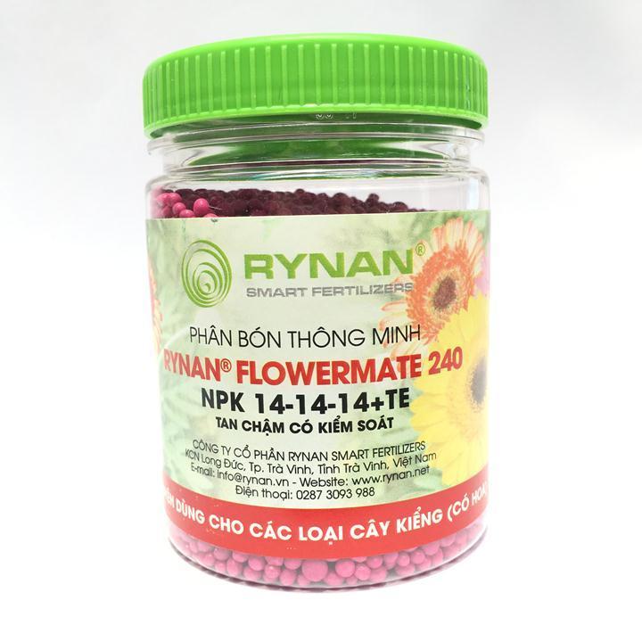 Phân Bón Rynan Flowermate 240 (Hủ) - Phân Bón Thông Minh Phân Giải Chậm - Dùng cho Các Loại Hoa Kiểng, Phong Lan