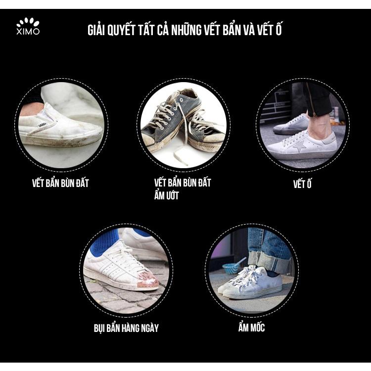 Chai Xịt Làm Sạch Giày Sneaker XIMO Tạo Bọt Tẩy Vết Bẩn,Vết Ố Vàng Trên Giày Sneaker, Giày Thể Thao, Giày Da CLEANTOP