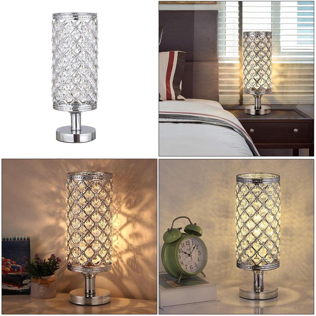 Crystal Table Lamp Bedside Desk Reading Light Bedroom Decoration