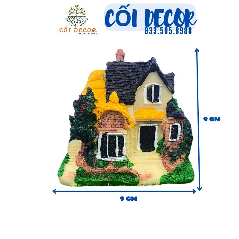 Mô hình ngôi nhà lâu đài,biệt thự nhiều màu sắc trang trí tiểu