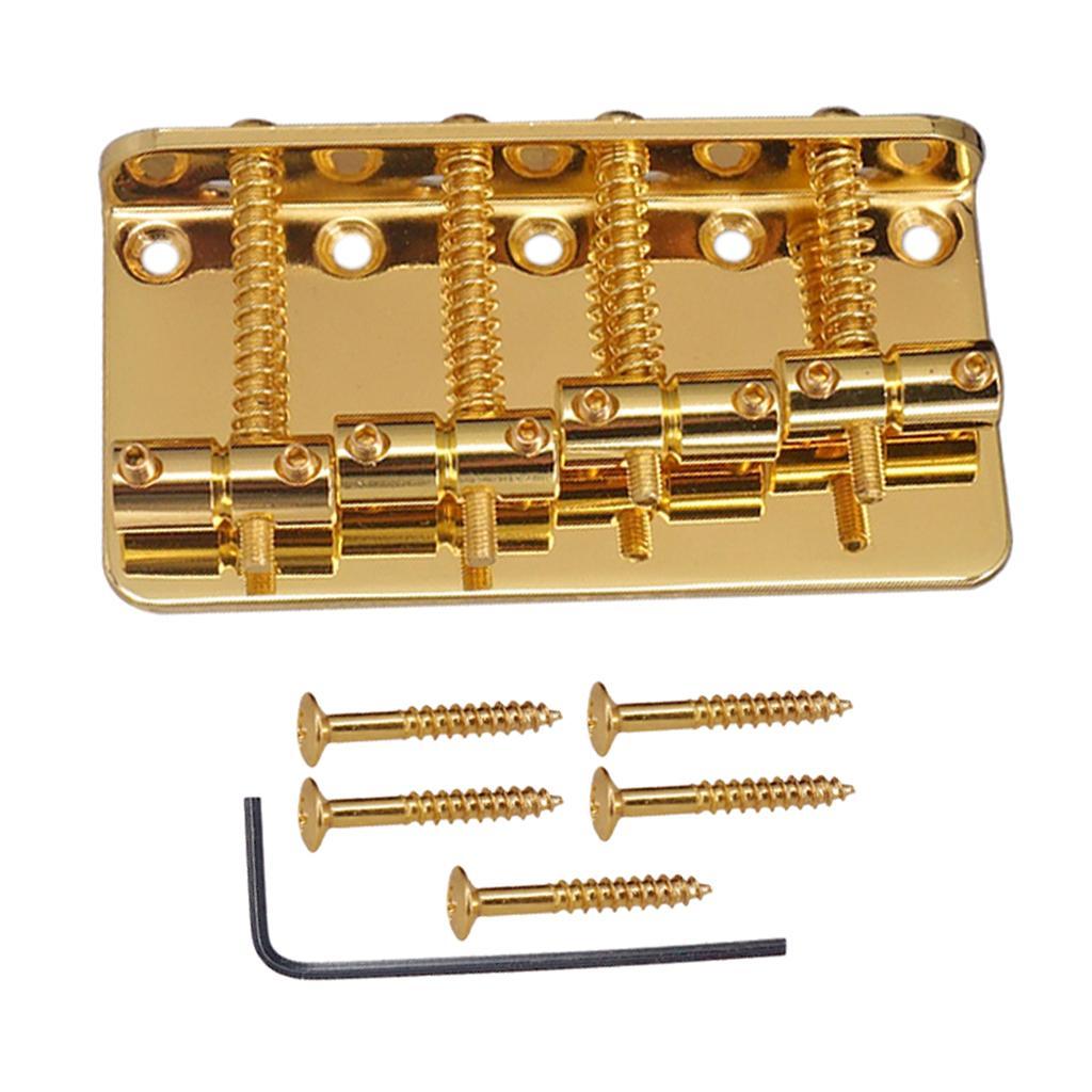 Black Professional 4 String Bass Bridge for Electric Bass Guitar