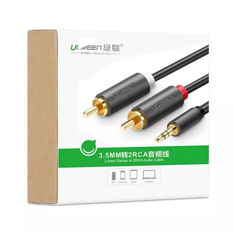 Ugreen UG10772AV102TK 1M màu Đen Cáp âm thanh 2 đầu Bông sen sang 3.5mm dương - HÀNG CHÍNH HÃNG