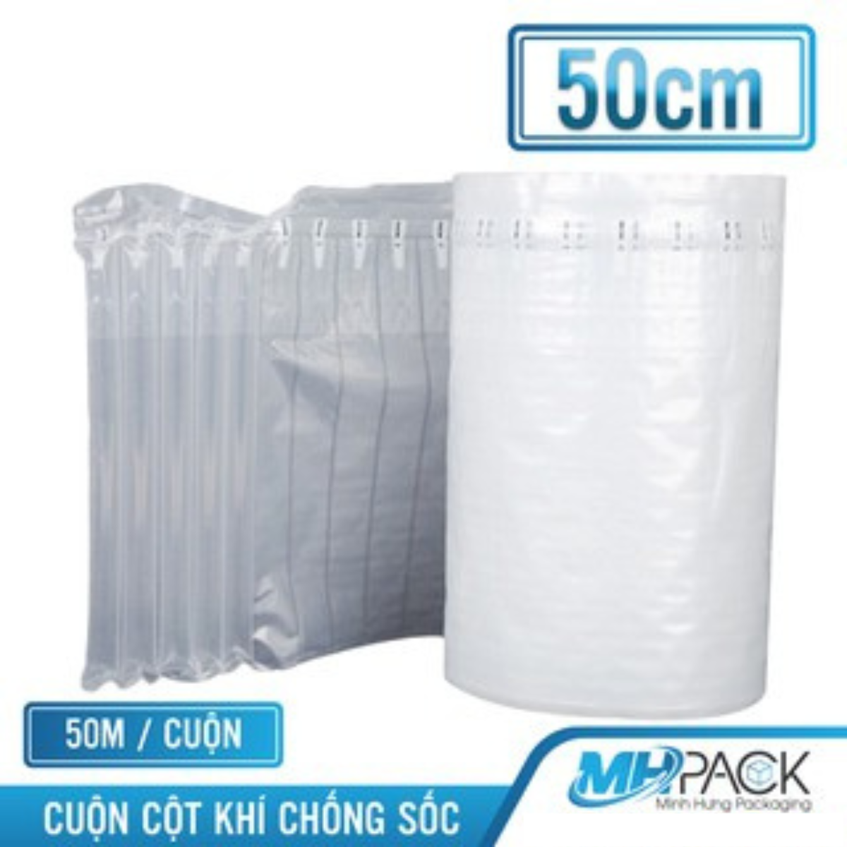 Cột khí chống sốc đệm hơi cuộn khổ 50cm dài 50m gói hàng bóng khí bọc hàng inflatable túi khí chèn hàng-MHPACK