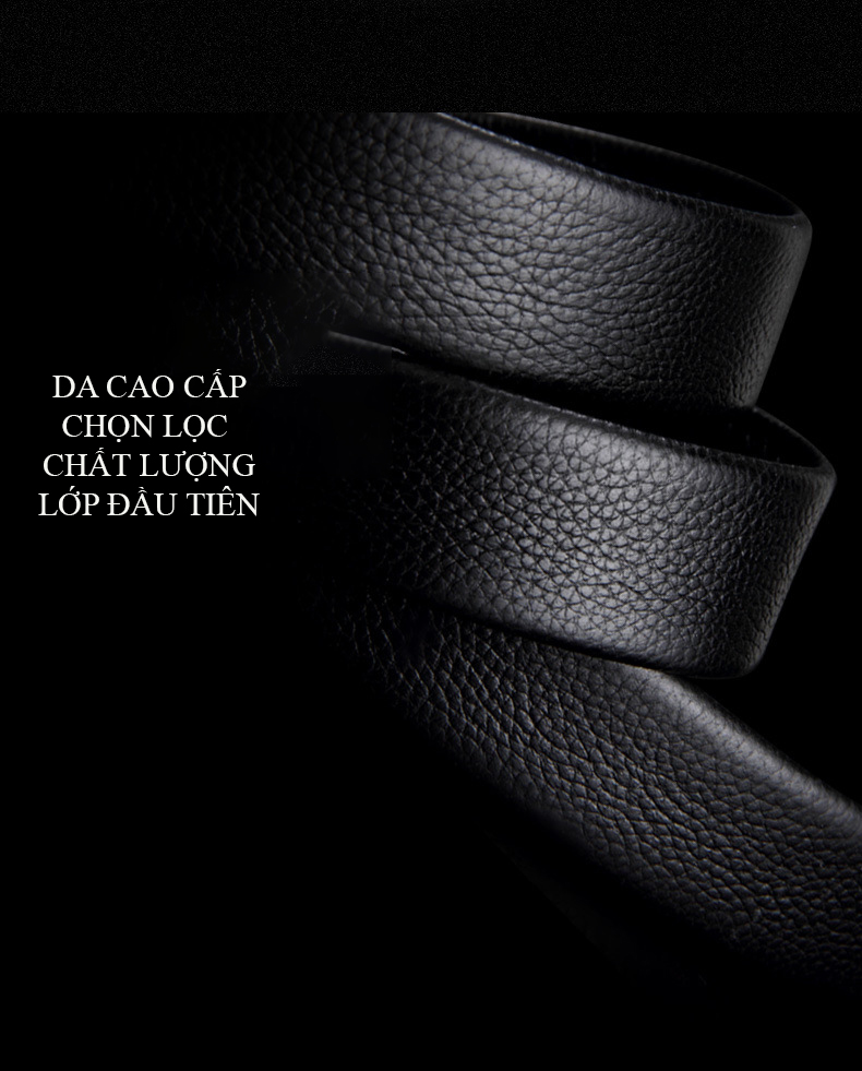 Thắt lưng dây nịt nam cao cấp da bò khóa tự động phiên bản phong cách đơn giản sành điệu trẻ trung DT114