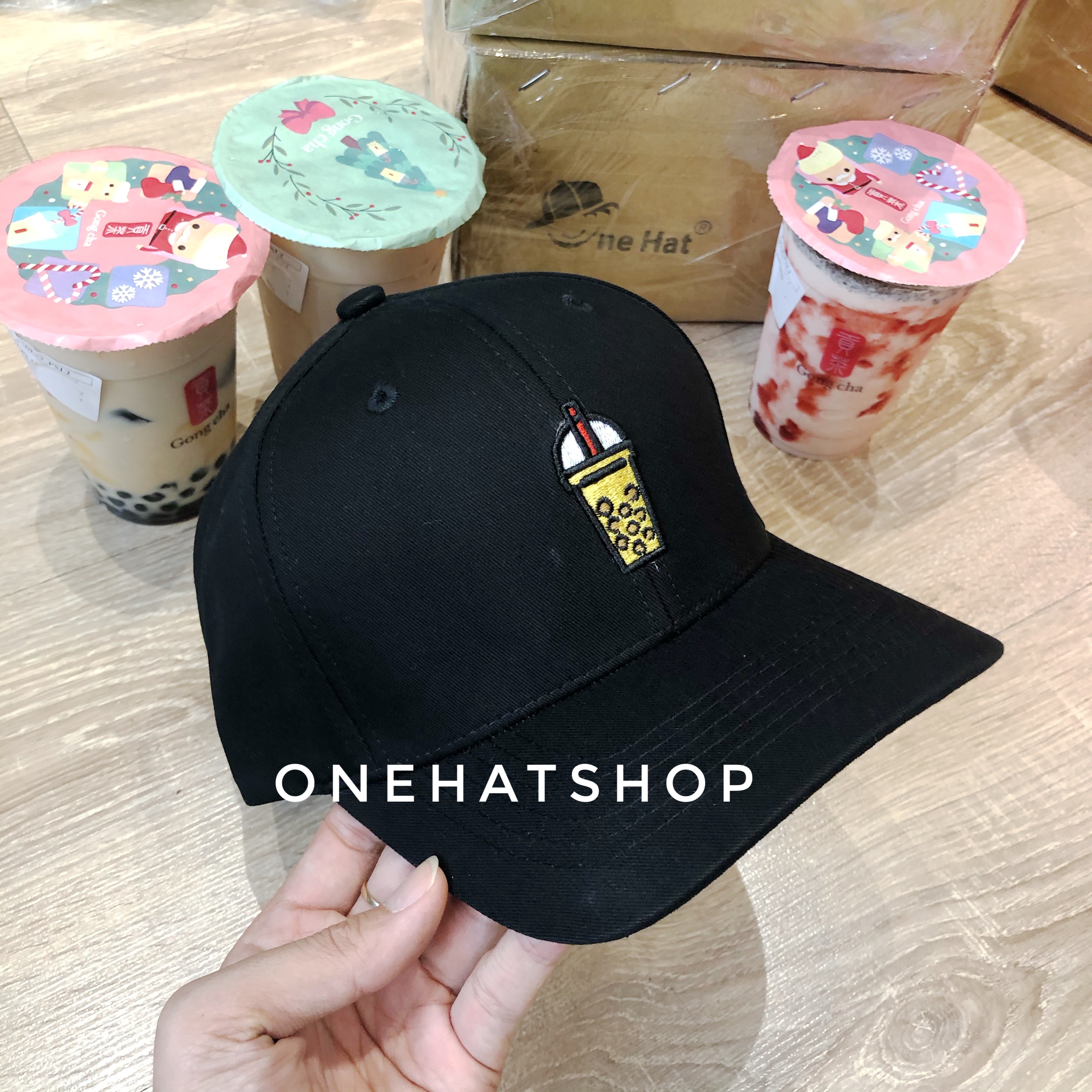 Nón lưỡi trai logo Ly Trà Sữa phiên bản 2 chất lượng cao đến từ Brand One Hat