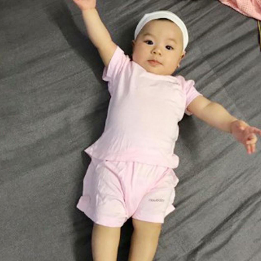 Bộ cộc tay cho bé trai gái sơ sinh quần áo trẻ em vải cotton loang co giãn thoáng mát – BCT02