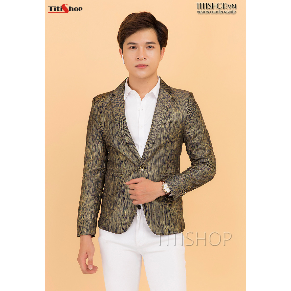 Áo Vest Nam Titishop VN362 Vàng