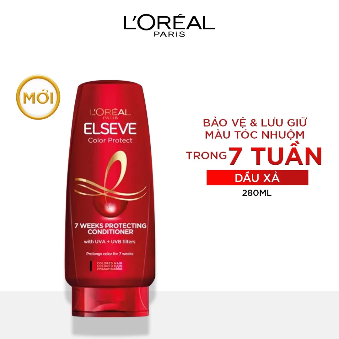 Dầu Xả L'Oréal Paris Bảo Vệ Dành Cho Tóc Nhuộm Elseve Color Protect 7 Weeks Protecting Conditioner 280ml