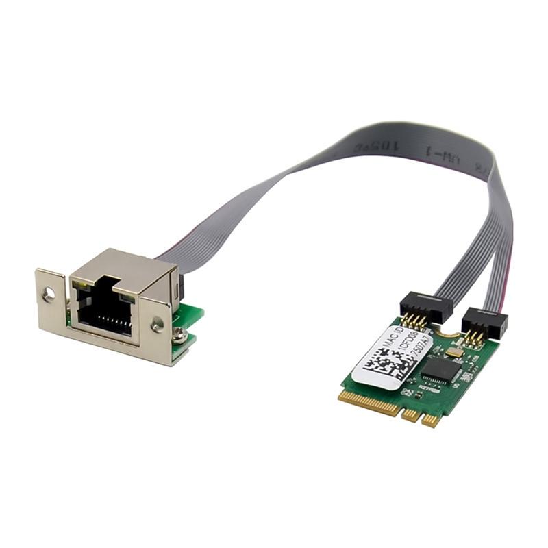 M.2 A E KEY 2.5G Ethernet LAN Card RTL8125B Điều Khiển Công Nghiệp Card Mạng PCI Express Mạng