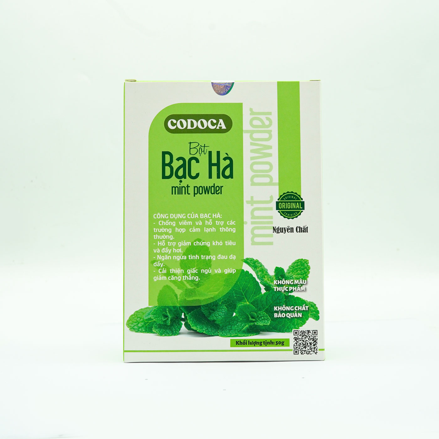 Bột Bạc Hà Codoca nguyên chất sấy lạnh (50g) Tốt cho tiêu hóa, dạ dày