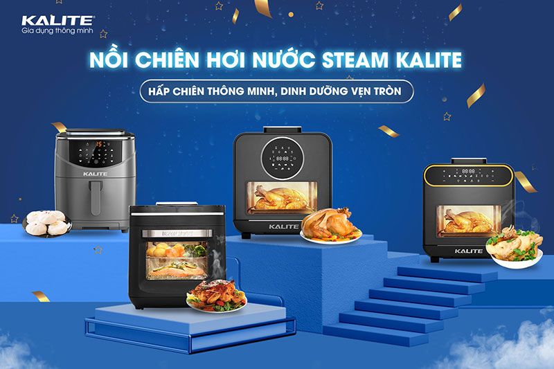 [Hàng chính hãng] Nồi chiên không dầu kiêm hấp đa năng Kalite Steam Pro 15L