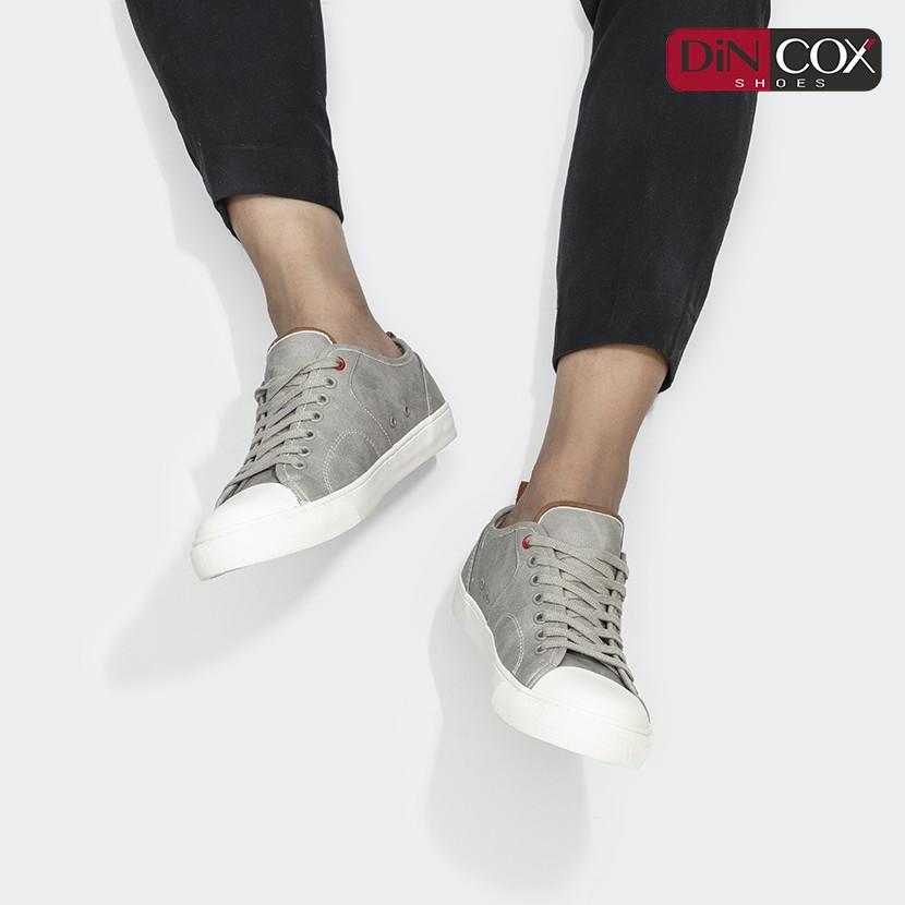 Giày Sneaker Da Nam DINCOX C11 Trẻ Trung, Năng Động LightGrey