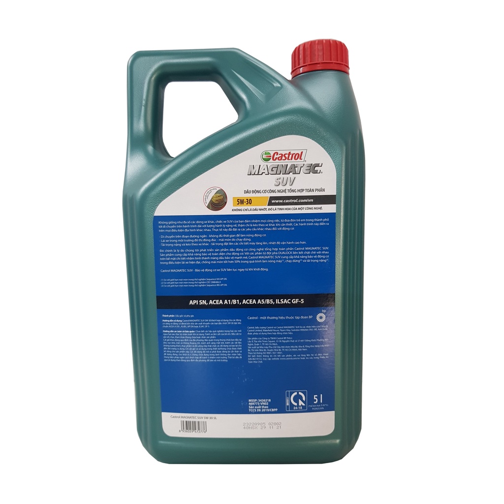 Dầu Động Cơ Tổng Hợp CASTROL Magnatec Suv 5W-30 5L Chuyên Cho Dòng Xe Suv Xe Bán Tải Hibucenter