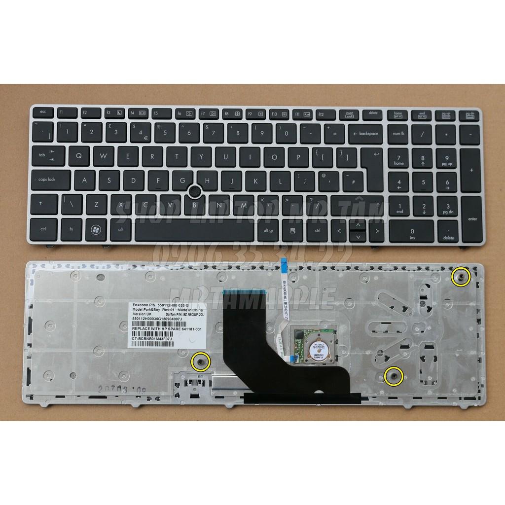 (KEYBOARD) BÀN PHÍM LAPTOP HP 8560P (CÓ CHUỘT) dùng cho ProBook 6560b 6565b 6570b 6575b, Elitebook 8560p 8570p