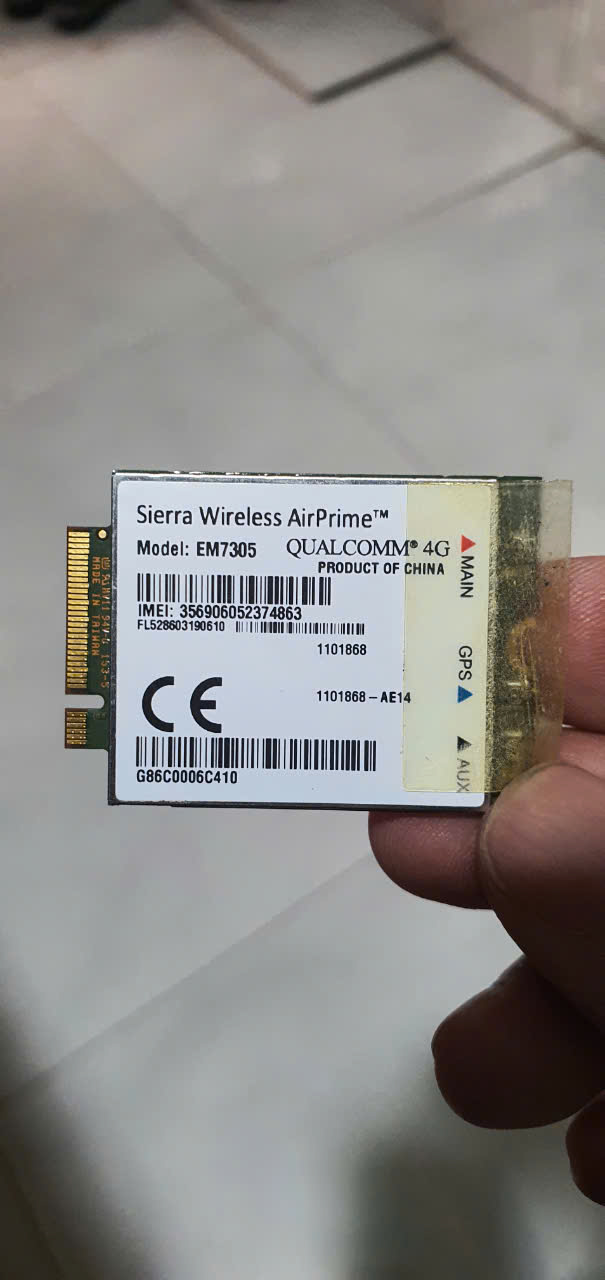 Card WWAN 4G Sierra Wireless AirPrime EM7305 dùng cho laptop Toshiba R30, Portege Z30-B, Portege Z30T-A-12U, Portégé Z10T-A-12W, Tecra Z50-A-1CR, Tecra Z50-A-15W - Hàng chính hãng