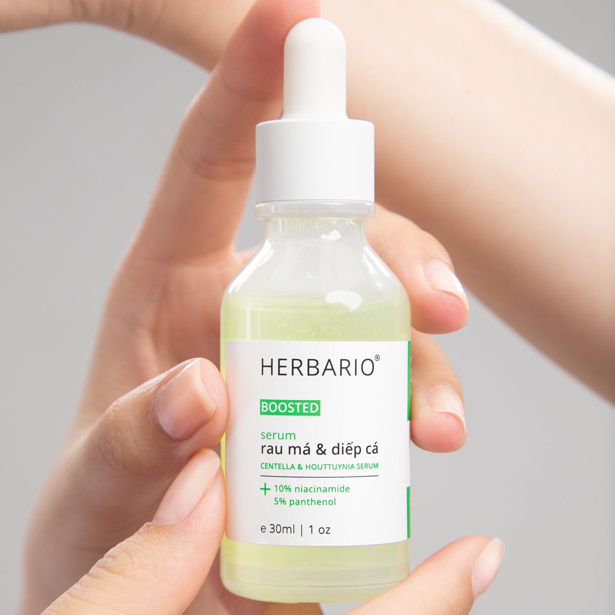 BOOSTED Serum Rau má & Diếp cá Herbario 30ml sạch mụn, thuần chay