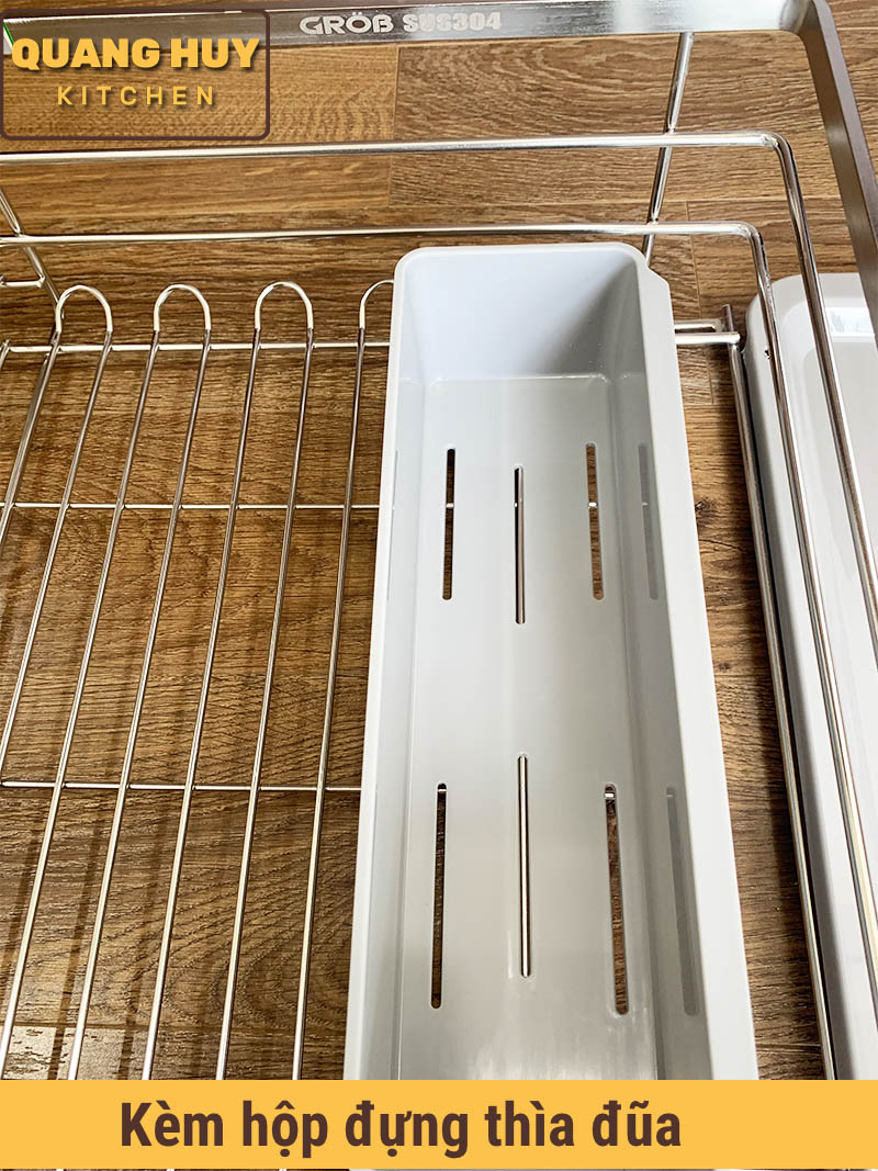 Giá úp bát đa năng nan dẹt inox 304 thương hiệu Grob mã GC304