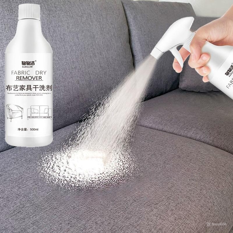 (Trắng) Chai Xịt Tẩy Rửa Vết Bẩn Ghế Sofa Nội Thất Bằng Vải Nỉ Cao Cấp 500ml - Hàng Nhập Khẩu