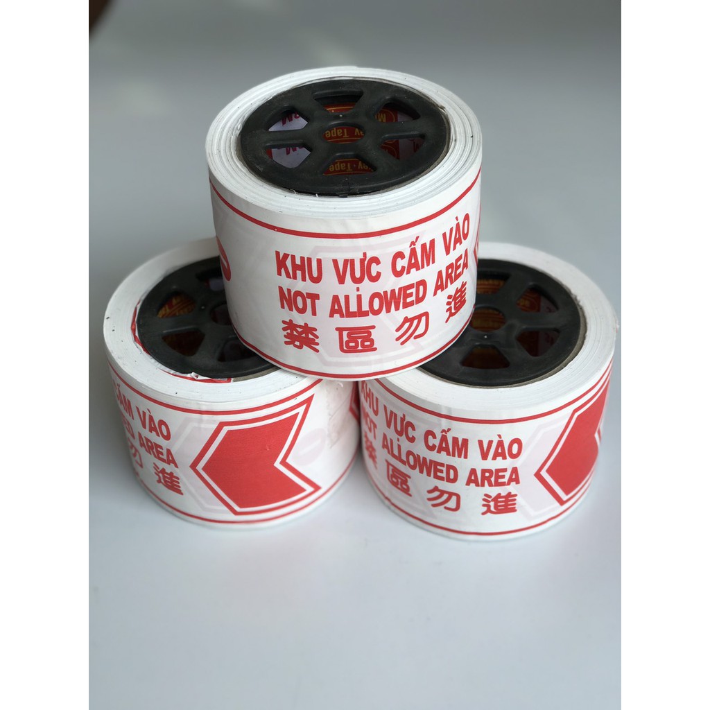 Cuộn dây rào khu vực cấm vào công trình cảnh báo an toàn