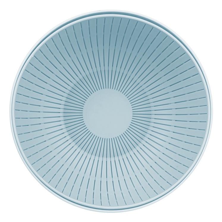 Bộ thau rổ nhựa đựng đồ kèm chậu yoko loại tròn 23cm nhựa dẻo inochi cao cấp