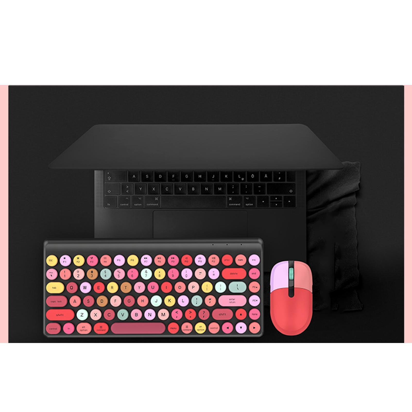 86 Key Cordless Keyboard Mouse Set Mute for Windows Computer Home