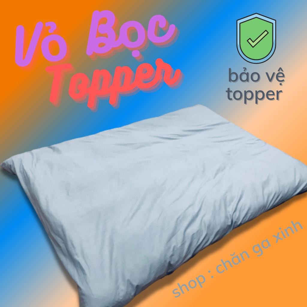 Vỏ bọc nệm topper, vỏ đệm 2 mặt bảo vệ nệm có khóa kéo tiện lợi