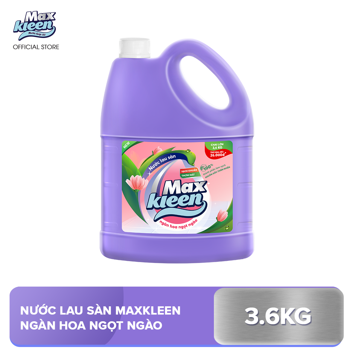 Chai Nước Lau Sàn Ngàn Hoa Ngọt Ngào 3.6kg