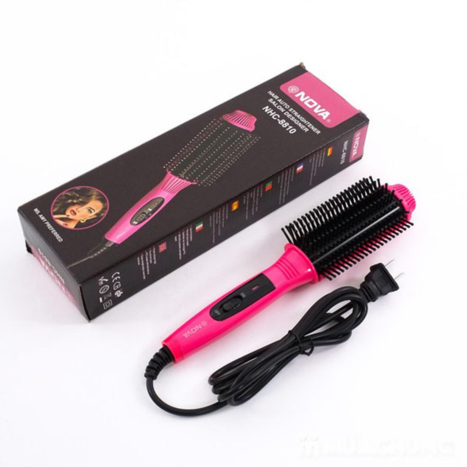 Lược uốn tóc 8810 - Lược Điện Tạo Kiểu Tóc Đa Năng Cao Cấp No/va NHC-8810, Uốn Cụp - Uốn Xoăn - Dập Xù Phồng